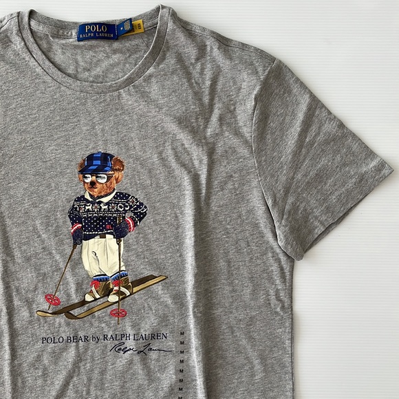 Polo Ralph Lauren Men’s Polo Bear Ski Graphic Crew Neck T-Shirt New - Picture 5 of 7